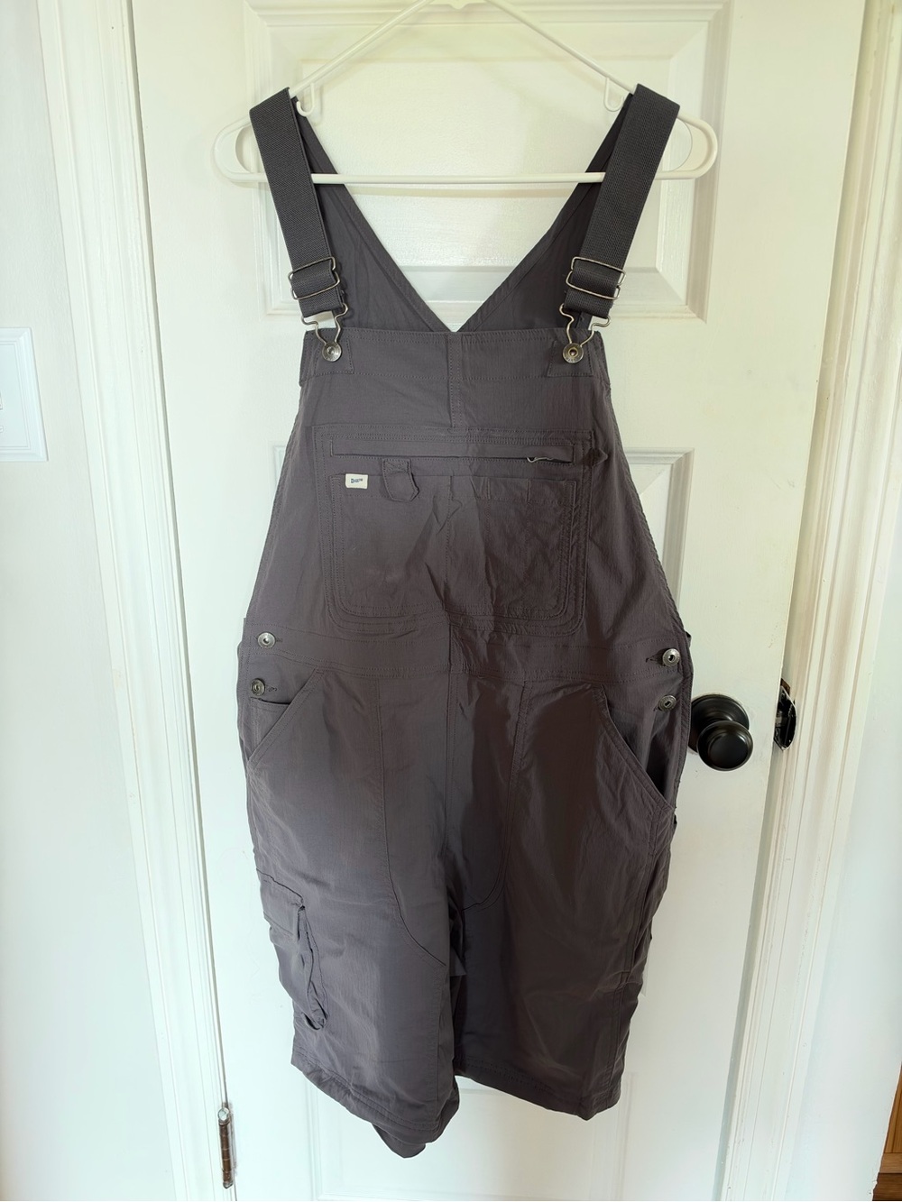 Duluth Trading Co Gray Utility Short Overalls